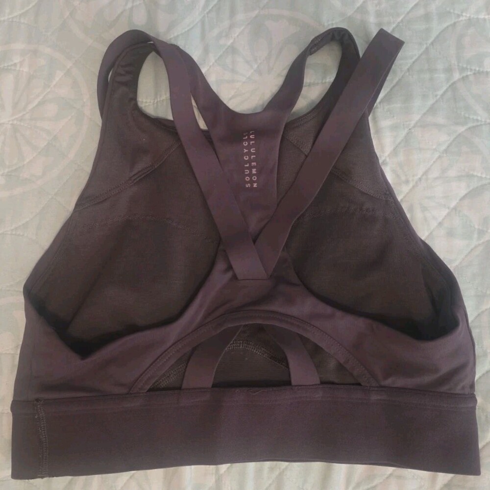 Lululemon x SoulCycle To The Beat Sports Bra purple taupe, Women's 8